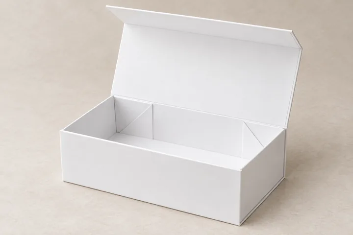 White Foldable Magnetic Gift Boxes detail view